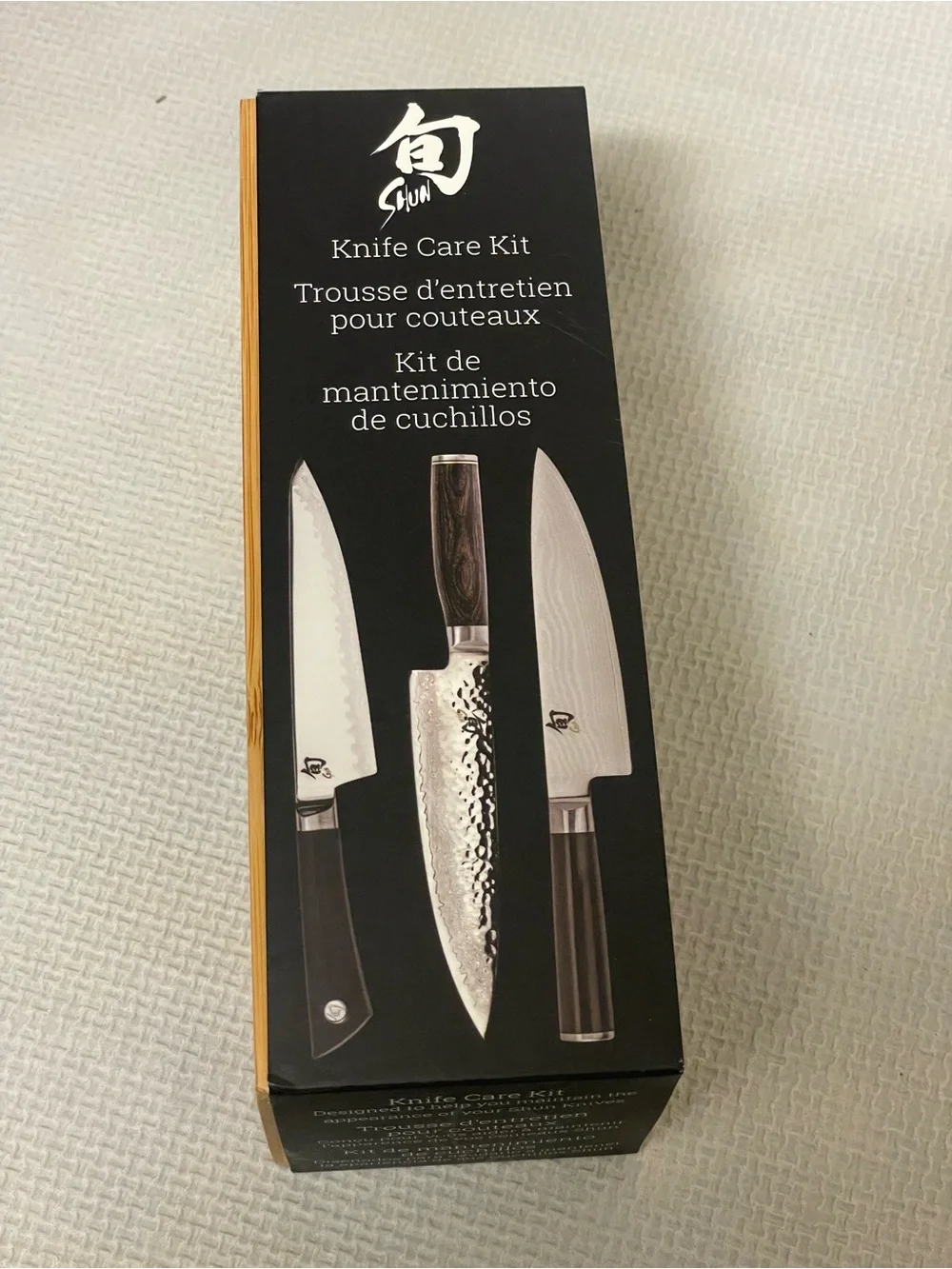 SHUN Knife Care Kit in Bamboo Wooden Box - Maintenance, Remove Tarnish & Rust